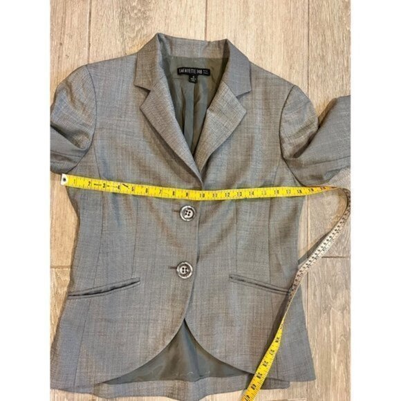 LAFAYETTE 148 women's grey wool suit blazer size 4 - Picture 8 of 11